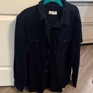 Men's Navy Casual Button Down Shirt